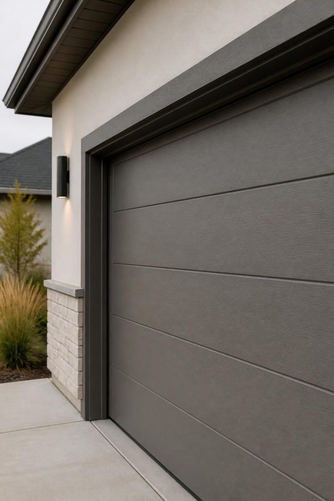 New insulated garage door